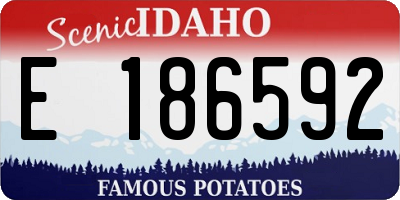 ID license plate E186592