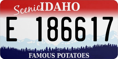ID license plate E186617