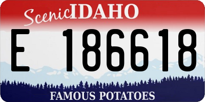ID license plate E186618