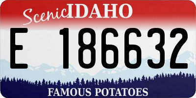 ID license plate E186632