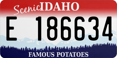 ID license plate E186634