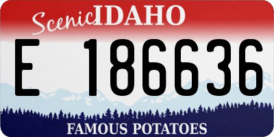 ID license plate E186636