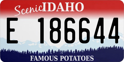 ID license plate E186644