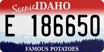 ID license plate E186650