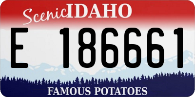 ID license plate E186661