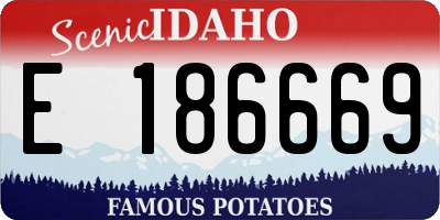 ID license plate E186669