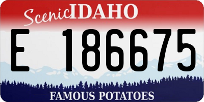 ID license plate E186675