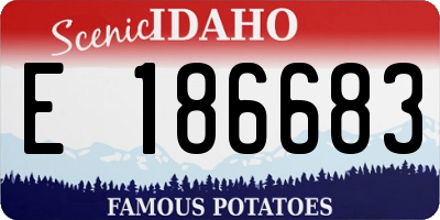 ID license plate E186683
