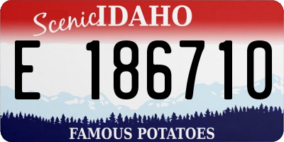 ID license plate E186710