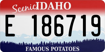ID license plate E186719