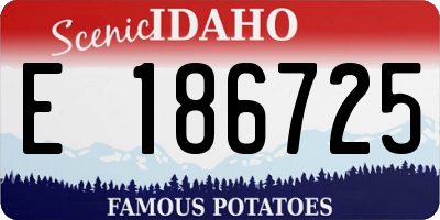 ID license plate E186725