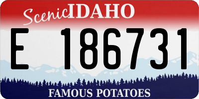 ID license plate E186731