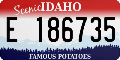 ID license plate E186735