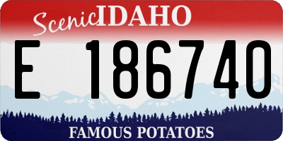 ID license plate E186740