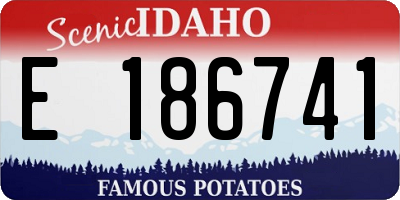ID license plate E186741