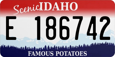 ID license plate E186742