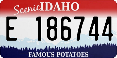 ID license plate E186744
