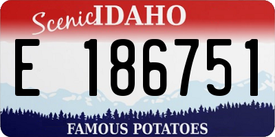 ID license plate E186751