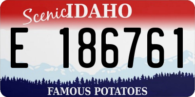 ID license plate E186761