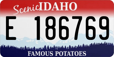 ID license plate E186769