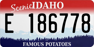 ID license plate E186778