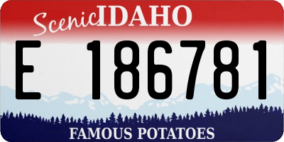 ID license plate E186781