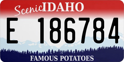 ID license plate E186784