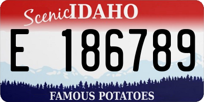 ID license plate E186789