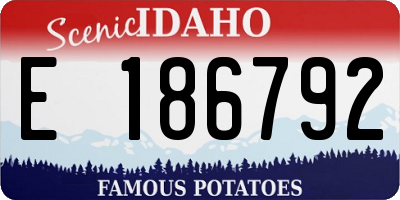 ID license plate E186792