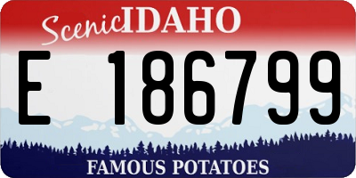ID license plate E186799