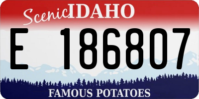 ID license plate E186807