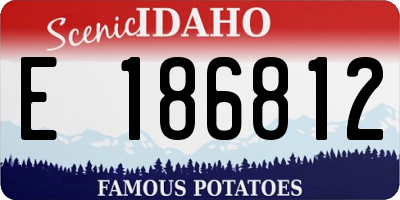 ID license plate E186812