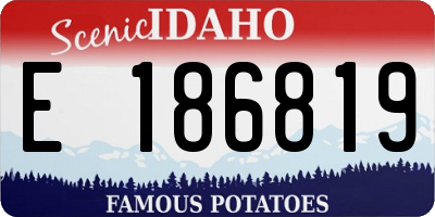 ID license plate E186819