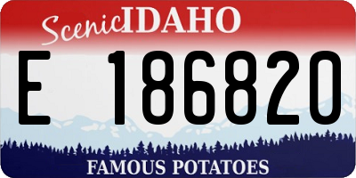ID license plate E186820