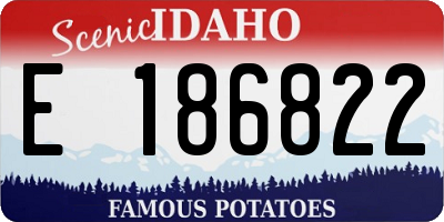 ID license plate E186822