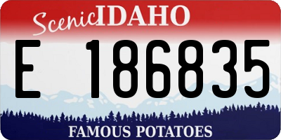 ID license plate E186835