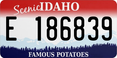 ID license plate E186839