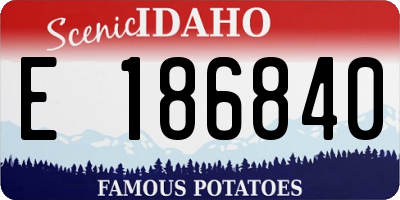 ID license plate E186840