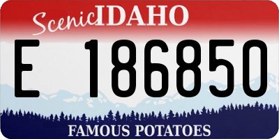 ID license plate E186850