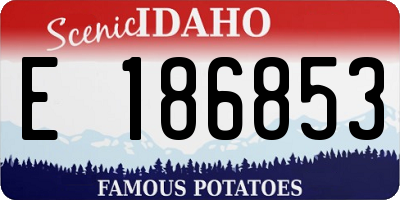 ID license plate E186853