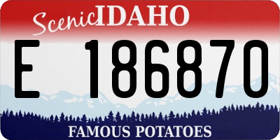 ID license plate E186870