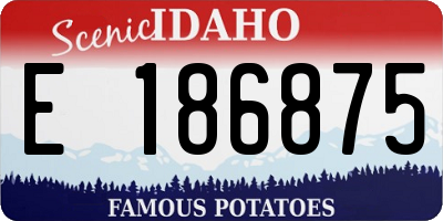 ID license plate E186875