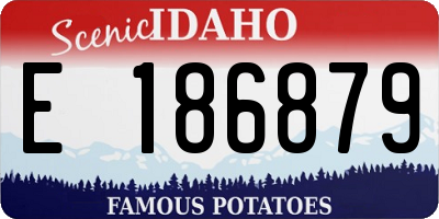 ID license plate E186879