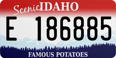 ID license plate E186885
