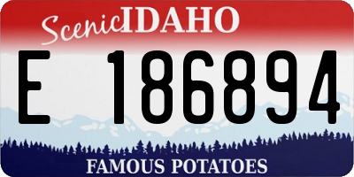 ID license plate E186894
