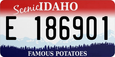ID license plate E186901