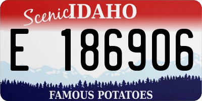 ID license plate E186906