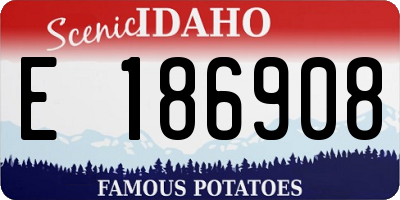 ID license plate E186908