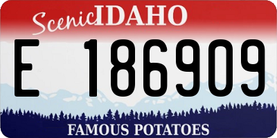 ID license plate E186909