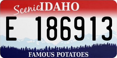 ID license plate E186913